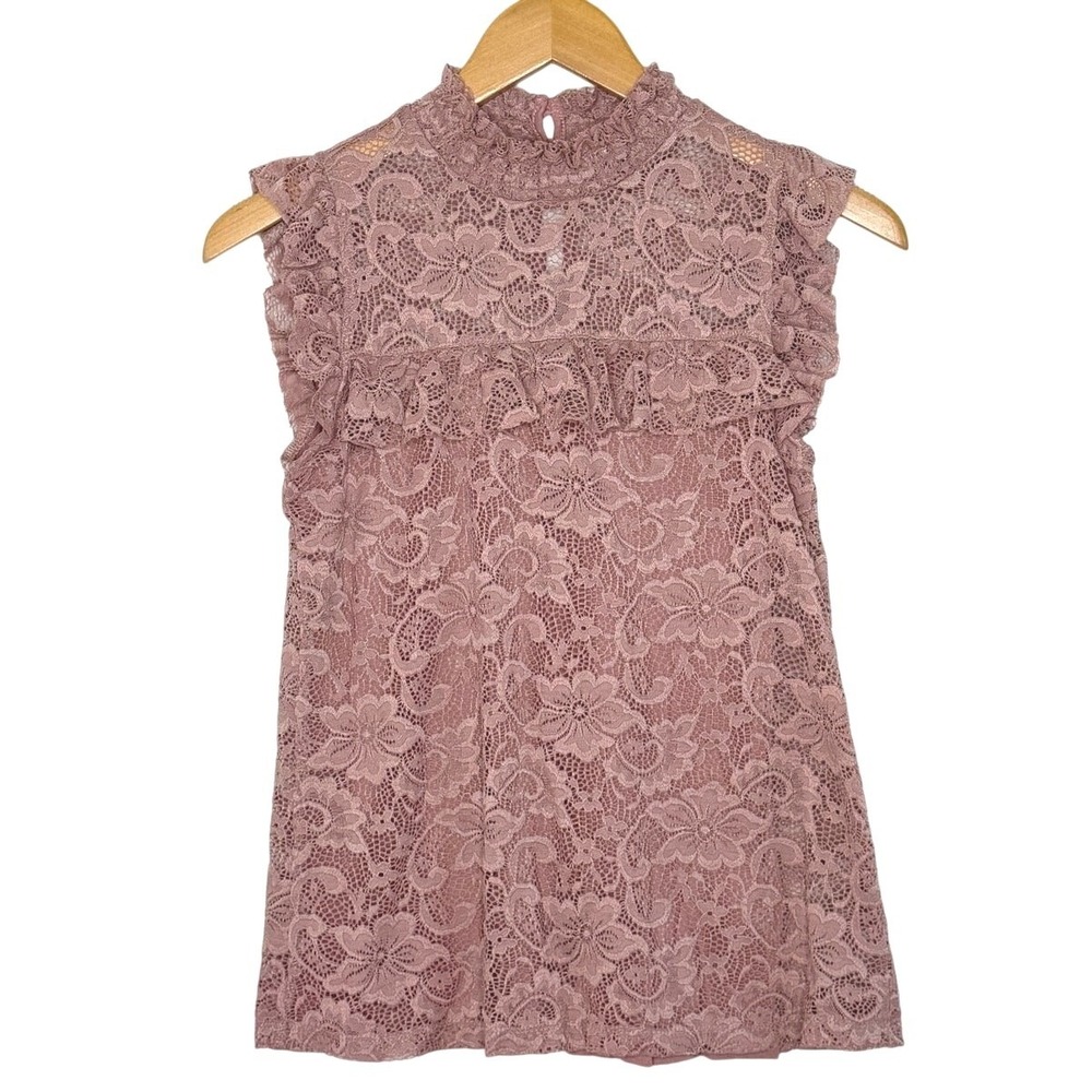 Cable & Gauge Lace Top Sz S Sleeveless‎ Fairy Ballet Core Feminine Y2K Coquette